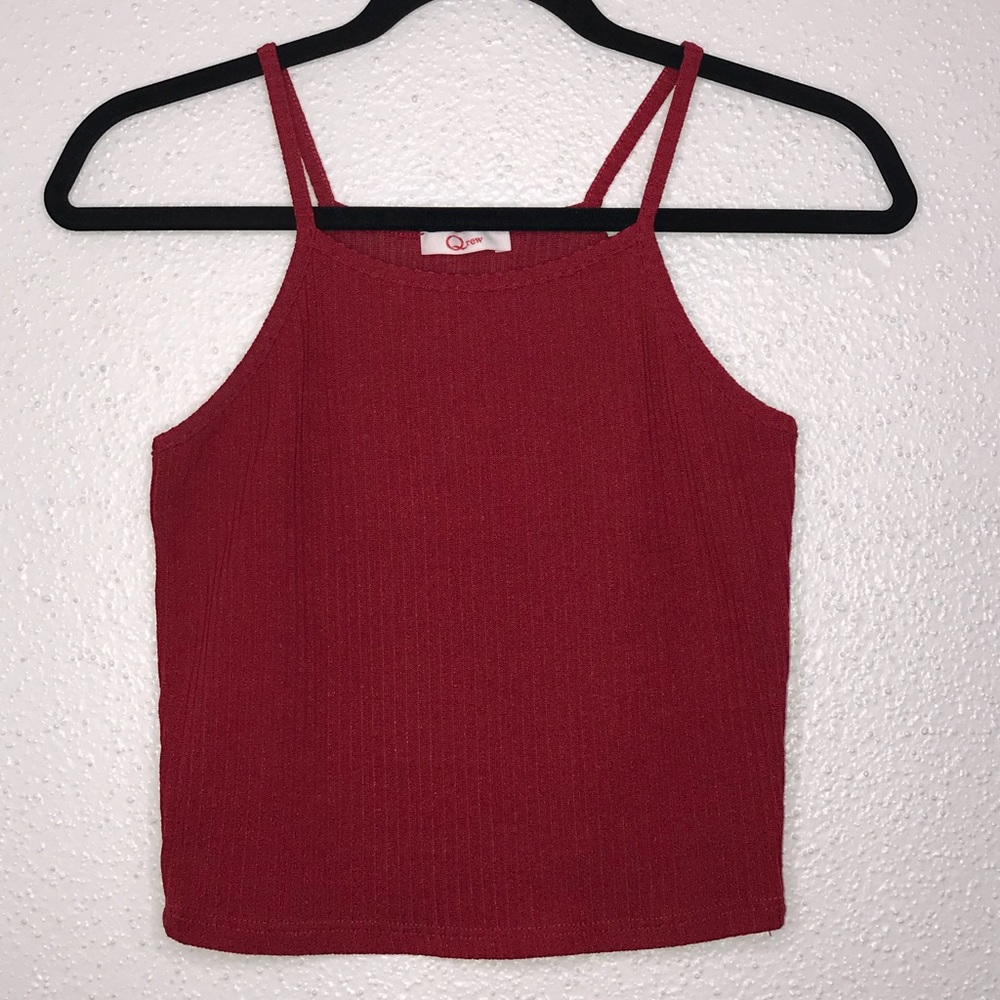 Red crop top